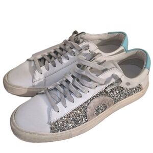 Oliver Cabell Low 1 Warp Distressed Leather Sneakers Womens Size 7.5 Like New